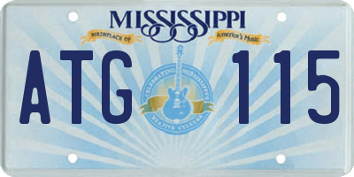 MS license plate ATG115