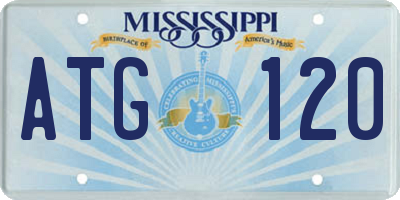 MS license plate ATG120