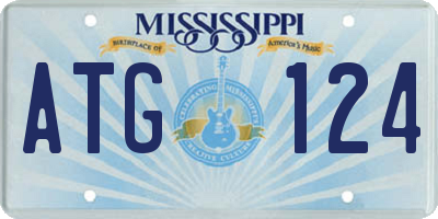 MS license plate ATG124