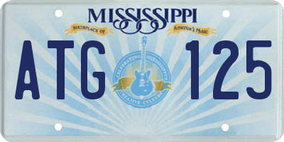 MS license plate ATG125