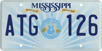 MS license plate ATG126