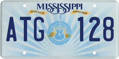 MS license plate ATG128