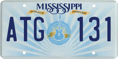 MS license plate ATG131