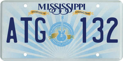MS license plate ATG132