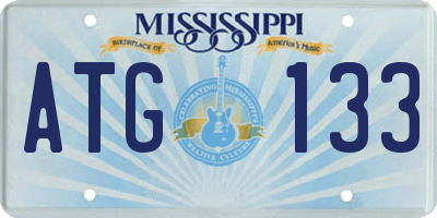 MS license plate ATG133