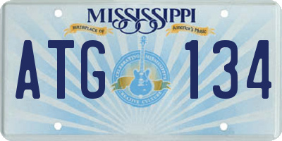 MS license plate ATG134