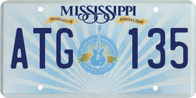 MS license plate ATG135