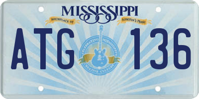 MS license plate ATG136