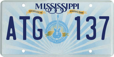 MS license plate ATG137