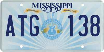 MS license plate ATG138