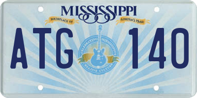 MS license plate ATG140