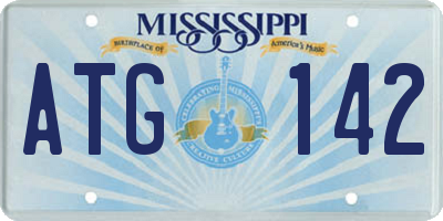 MS license plate ATG142