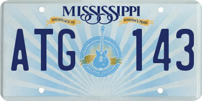 MS license plate ATG143