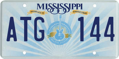 MS license plate ATG144