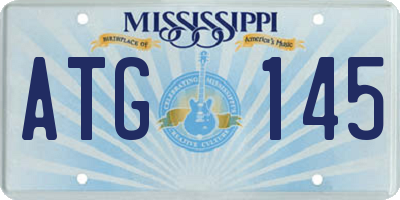 MS license plate ATG145