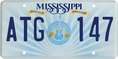 MS license plate ATG147