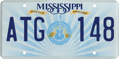 MS license plate ATG148