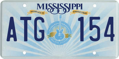 MS license plate ATG154