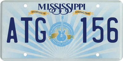 MS license plate ATG156