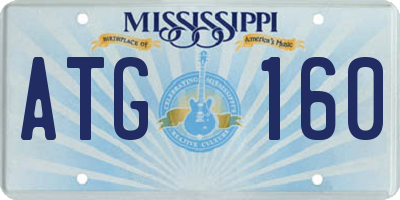 MS license plate ATG160
