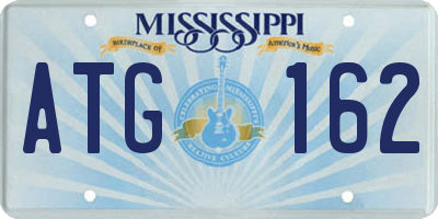MS license plate ATG162