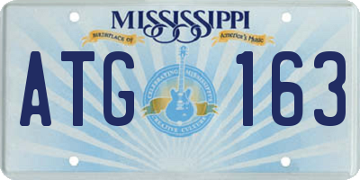 MS license plate ATG163