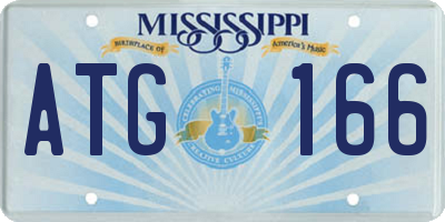 MS license plate ATG166