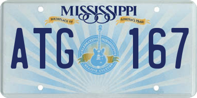 MS license plate ATG167