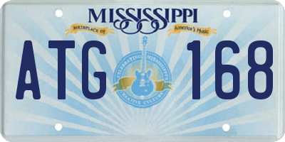 MS license plate ATG168