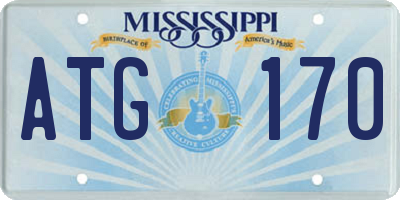 MS license plate ATG170