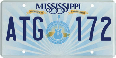 MS license plate ATG172