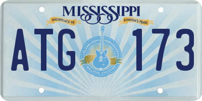 MS license plate ATG173