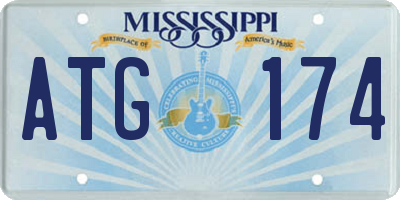 MS license plate ATG174