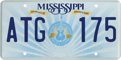 MS license plate ATG175