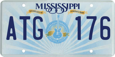 MS license plate ATG176