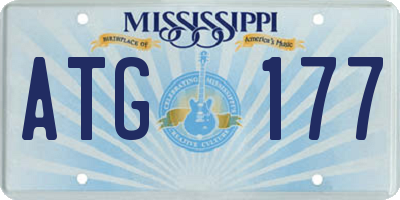 MS license plate ATG177