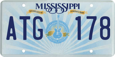 MS license plate ATG178
