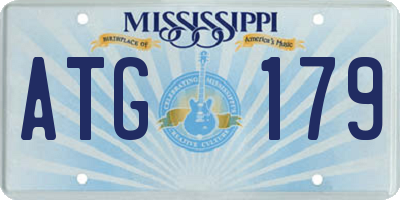 MS license plate ATG179