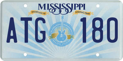 MS license plate ATG180
