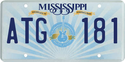 MS license plate ATG181