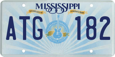 MS license plate ATG182