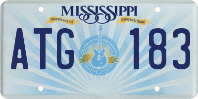 MS license plate ATG183