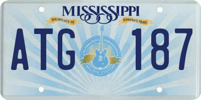 MS license plate ATG187