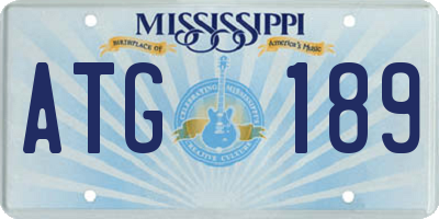 MS license plate ATG189