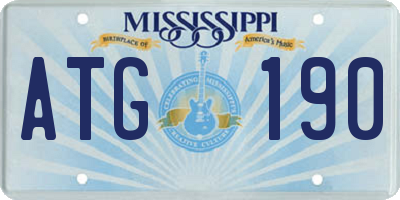 MS license plate ATG190