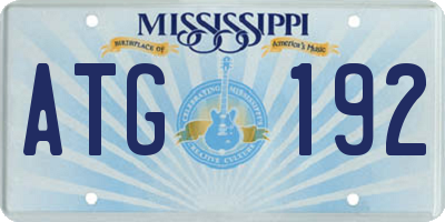 MS license plate ATG192
