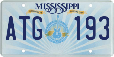 MS license plate ATG193