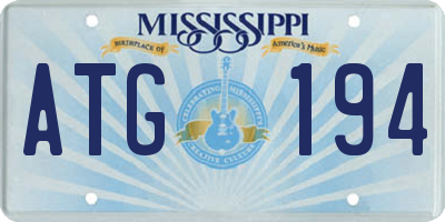 MS license plate ATG194