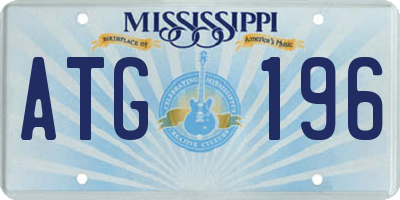 MS license plate ATG196
