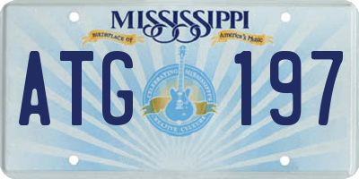 MS license plate ATG197